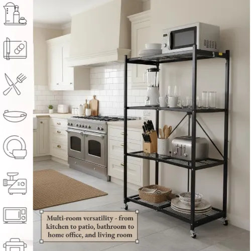 BUY 2 GET 2 FREE!*4-Tier Heavy Duty Rack β Includes FREE Storage Boxes