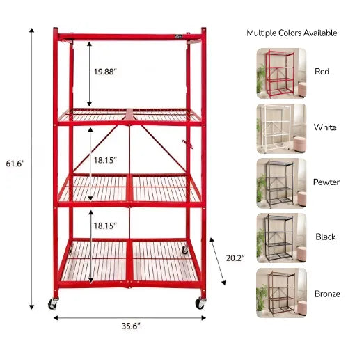 BUY 2 GET 2 FREE!*4-Tier Heavy Duty Rack β Includes FREE Storage Boxes