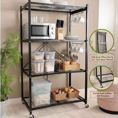 BUY 2 GET 2 FREE!*4-Tier Heavy Duty Rack – Includes FREE Storage Boxes
