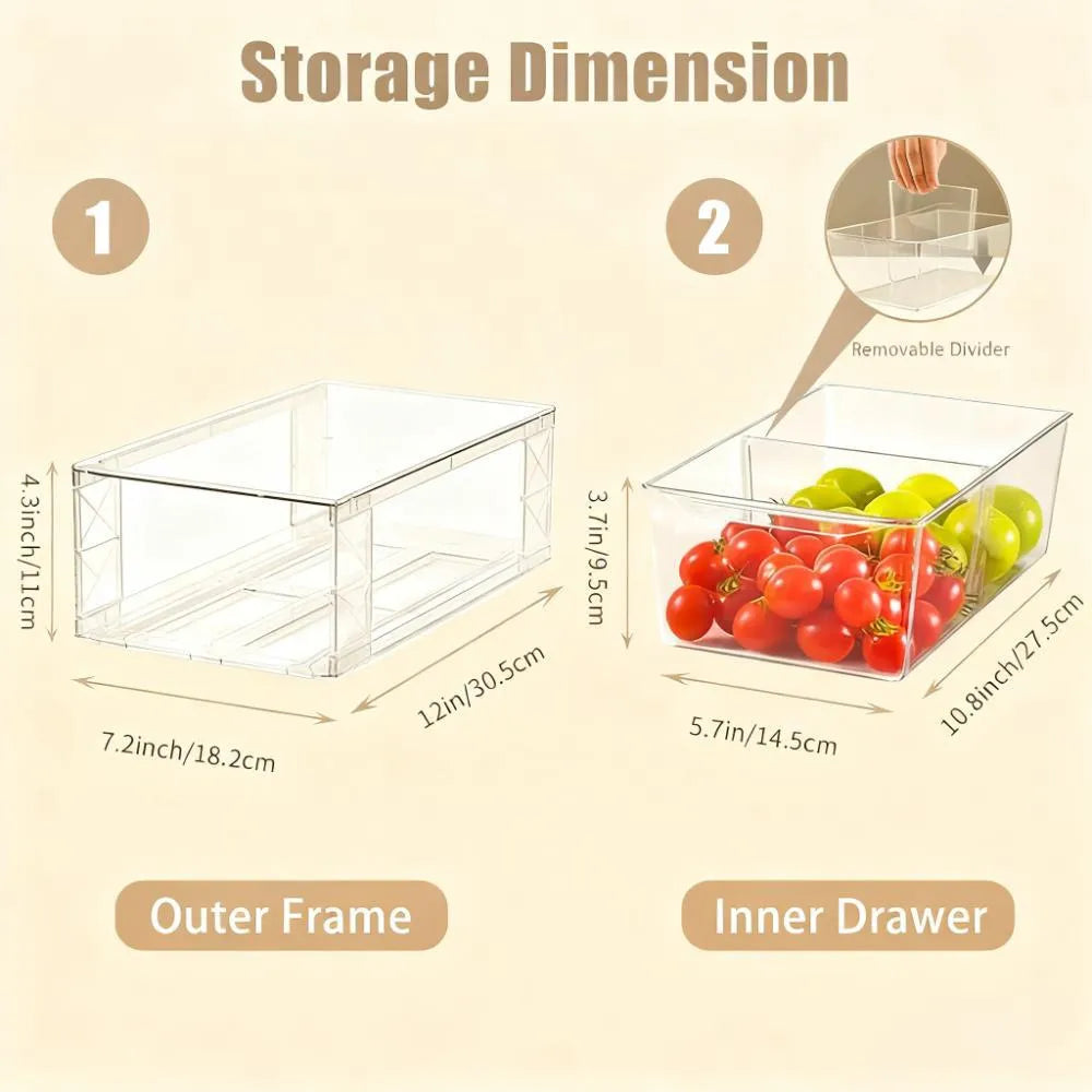 4-Pack Stackable Clear Kitchen Bins – Pantry & Food Organizer