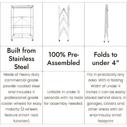 BUY 2 GET 2 FREE!*4-Tier Heavy Duty Rack – Includes FREE Storage Boxes