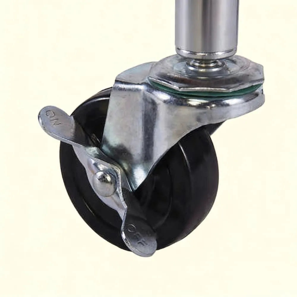 Sleek Stainless Steel Kitchen Cart, Compact Rolling Organizer for Small Kitchens